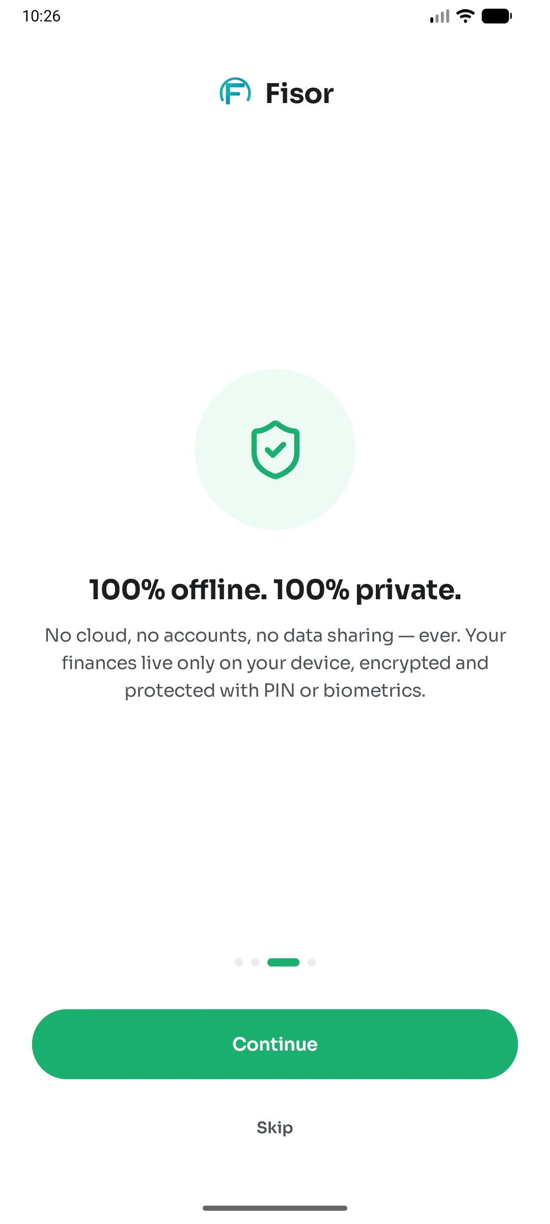 Fisor Add Transaction screen with category dropdown