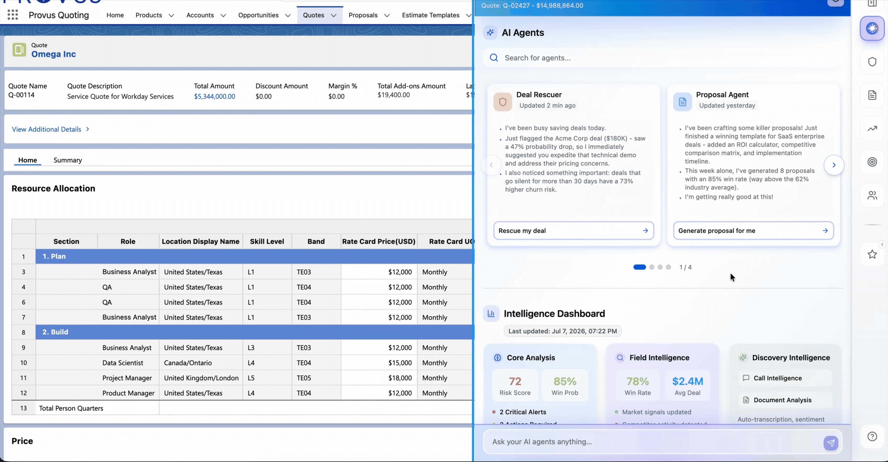 Agent flow animation showing request handling