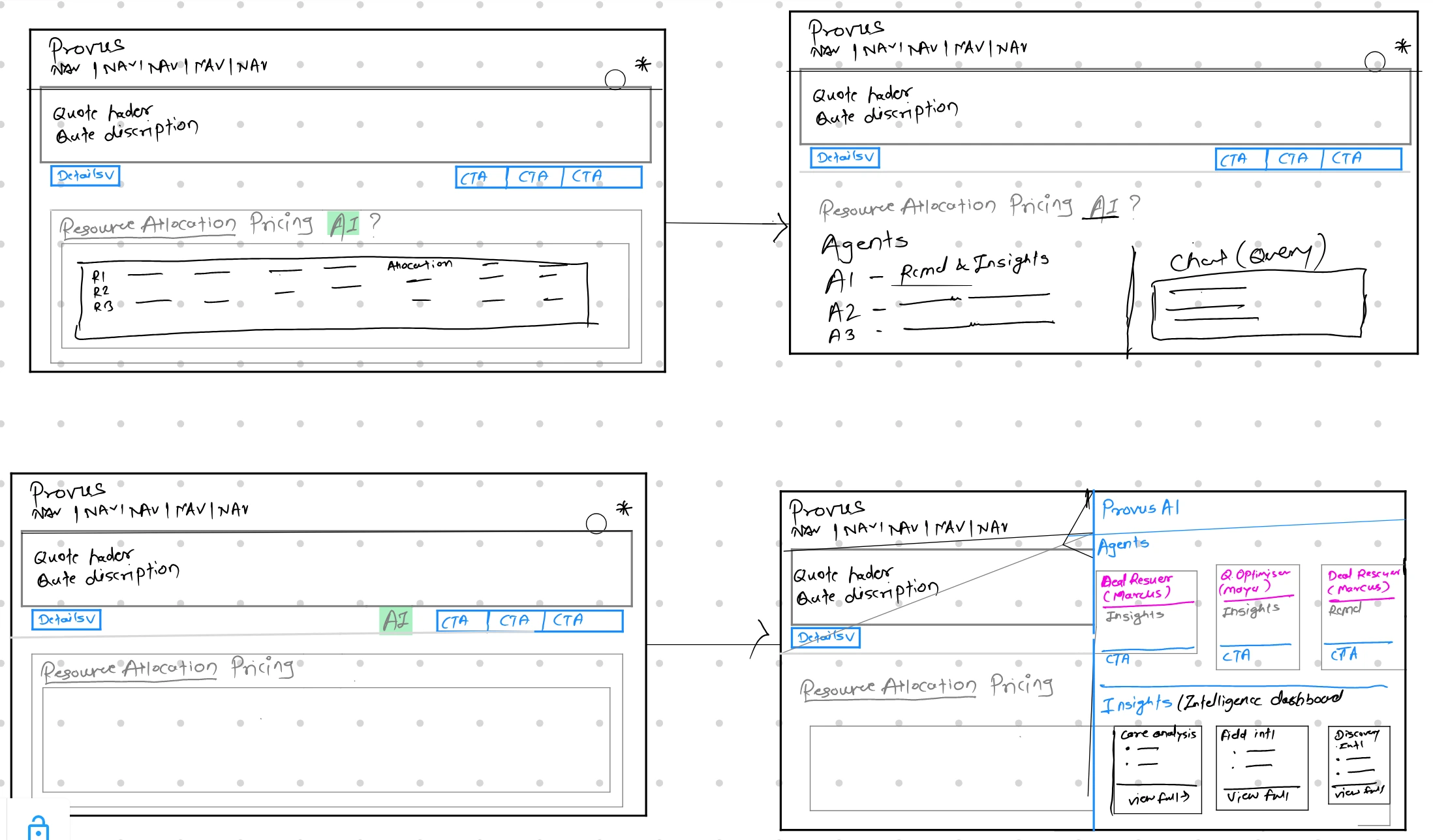 Layout exploration — Separate Tab vs Drawer options
